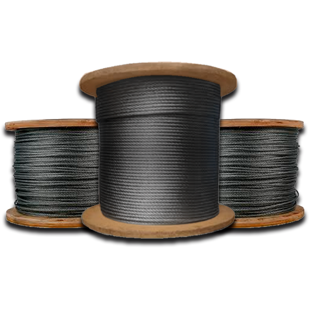 CABLE DE ACERO NEGRO TIPO BOA A/A DE 5/8