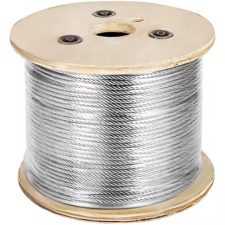 CABLE DE ACERO GALVANIZADO TIPO BOA A/A DE 4mm-5/32 7x7